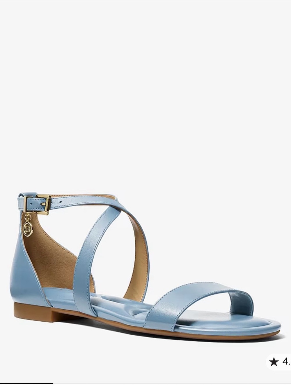 Michael Kors Pale Blue Leather Strappy Ankle Sandals - Picture 1 of 5